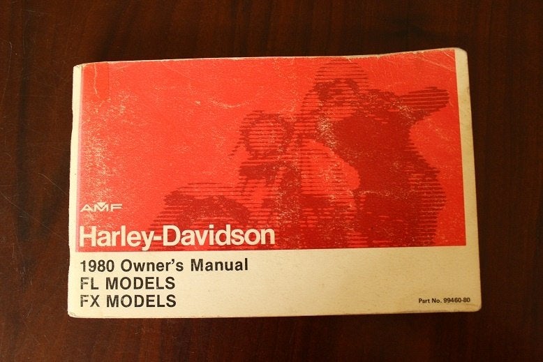 Harley Davidson 1980  FL FX models motorcycle owner's manual, Motoren, Handleidingen en Instructieboekjes, Ophalen of Verzenden