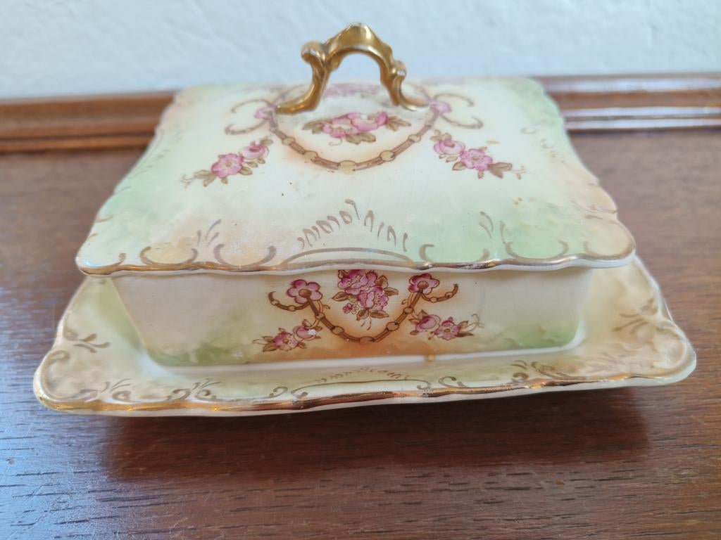 Antieke Botervloot S.F. & Co Stoke on Trent, Crown Devon, Antiek en Kunst, Ophalen of Verzenden