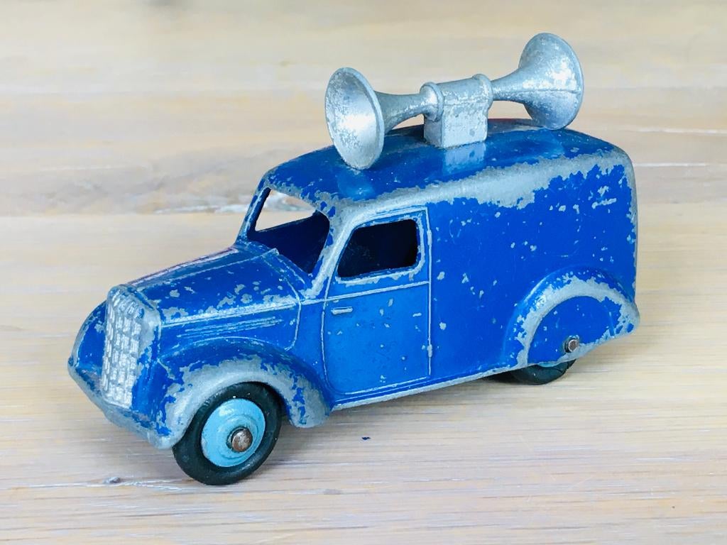 Meccano Dinky Toys 34 c Loudspeaker Van Bedford blauw 1952, Ophalen of Verzenden, Gebruikt, Auto, Dinky Toys