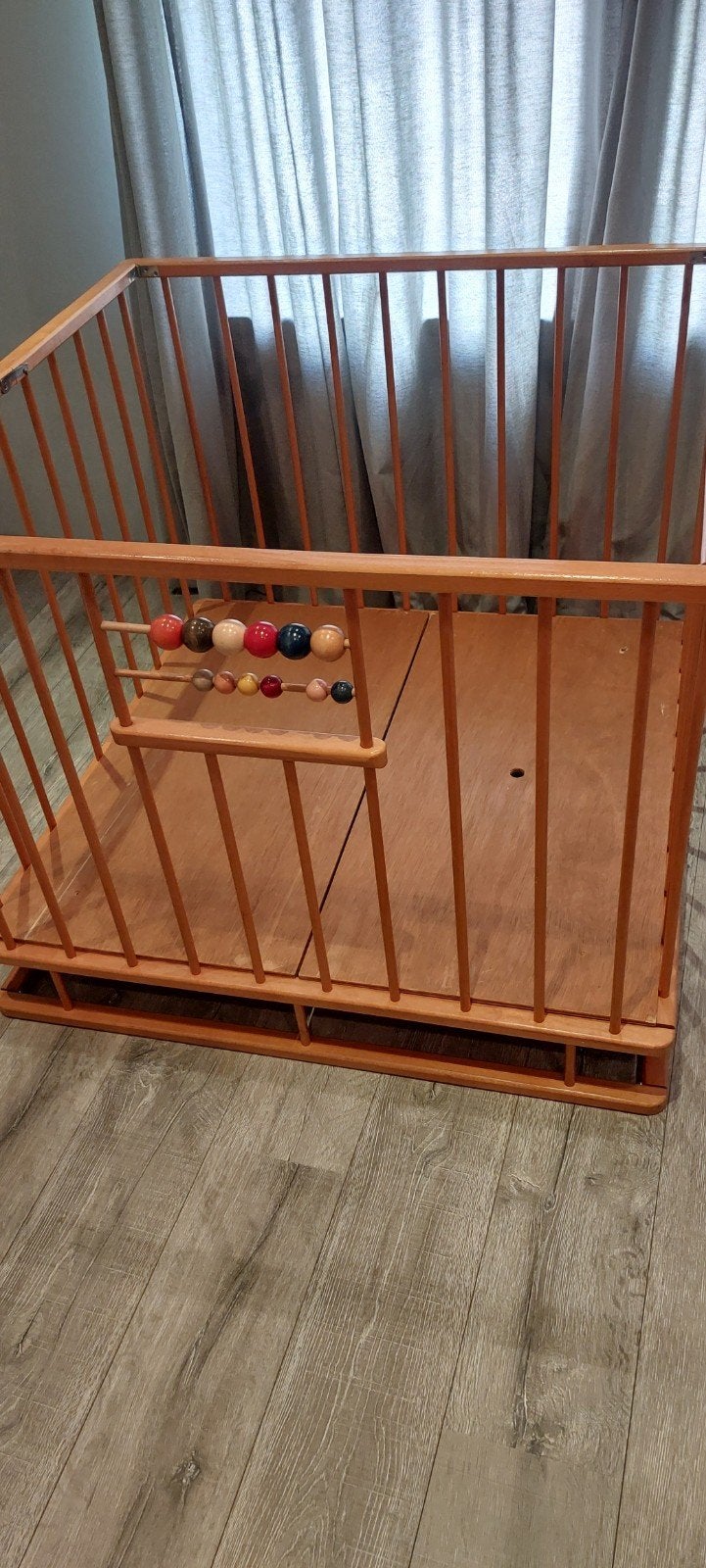 inklapbare houten box., Kinderen en Baby's, Boxen, Ophalen, Gebruikt, Vierkant