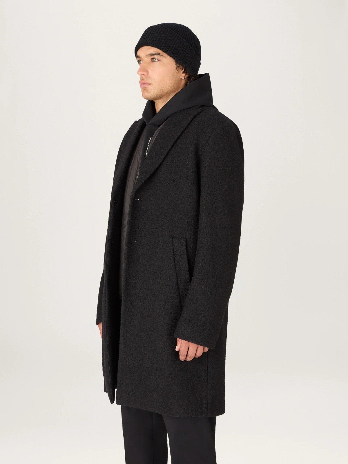 L'Estrange London The Wool Jersey Coat Zwart - Maat S, Ophalen, Nieuw, Maat 46 (S) of kleiner, Zwart