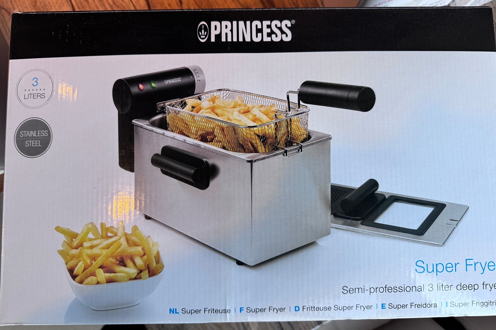 Zo goed als nieuw: Princess Friteuse 3 Liter (RVS), 4 liter of meer, Ophalen of Verzenden, Zo goed als nieuw
