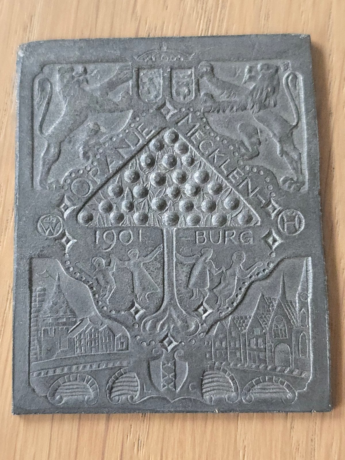 Legpenning Oranje Mecklenburg 1901 by J.A.A. Gerritsen €35, Ophalen of Verzenden, Overige materialen, Nederland