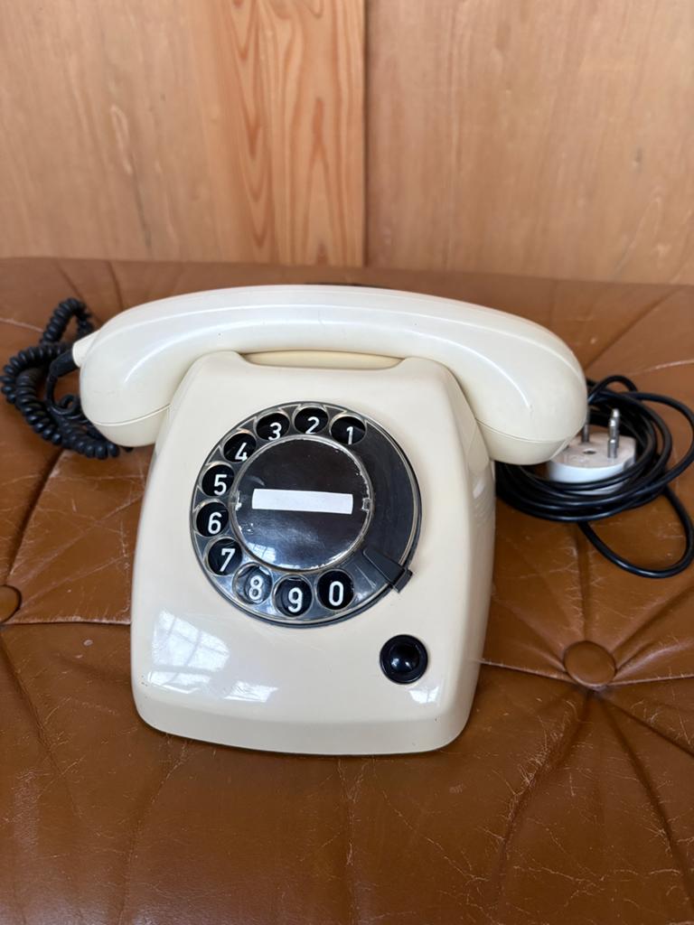 Vintage PTT T65 draaischijftelefoon de luxe ivoor jaren 70, Ophalen of Verzenden, Gebruikt, Met draaischijf