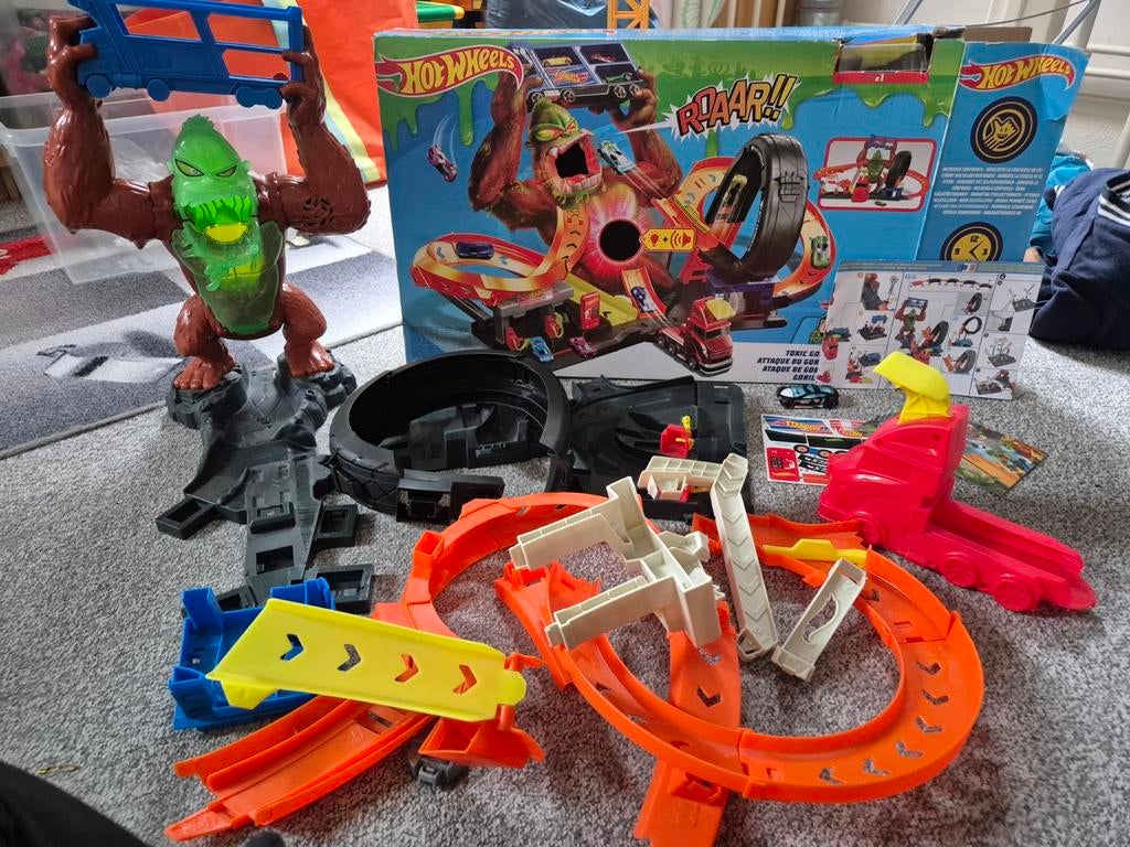 Hot Wheels Gorilla Attack Racebaan met Geluid, Ophalen of Verzenden, Gebruikt, Jongen