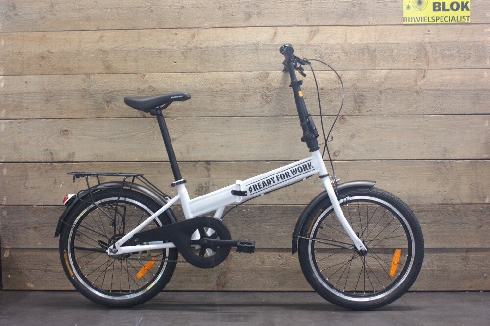 Ready For Work vouwfiets Glans Wit nu na inruil € 299, Fietsen en Brommers, Fietsen | Vouwfietsen, Niet ingevuld, Nieuw, Niet ingevuld