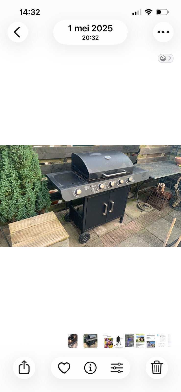 Gasbarbecue met zijbrander Gratis ophalen, Ophalen, Gebruikt
