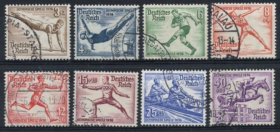 Duitse Rijk (86) - Olympische Zomerspelen Berlijn 1936, Postzegels en Munten, Verzenden, Duitse Keizerrijk, Gestempeld
