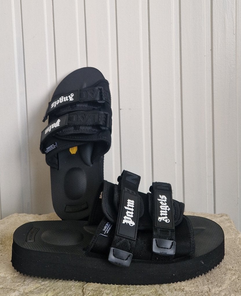 Suicoke X Palm Angels slippers | Nieuwstaat | Rare Edition, Zwart, Ophalen of Verzenden, Zo goed als nieuw, Slippers