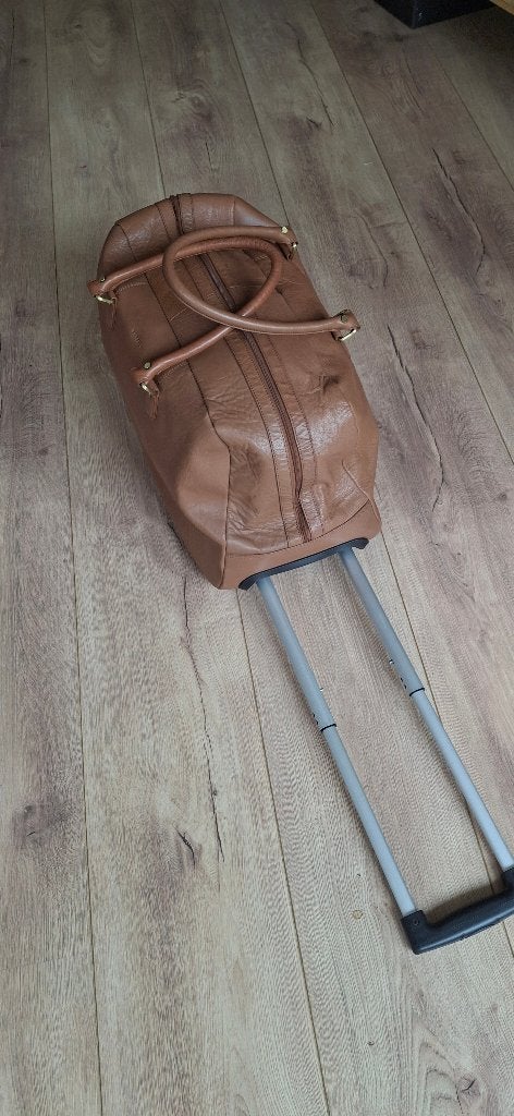 Burkely reistrolley , bruin leer., Ophalen, Gebruikt, 20 tot 30 cm, Bruin
