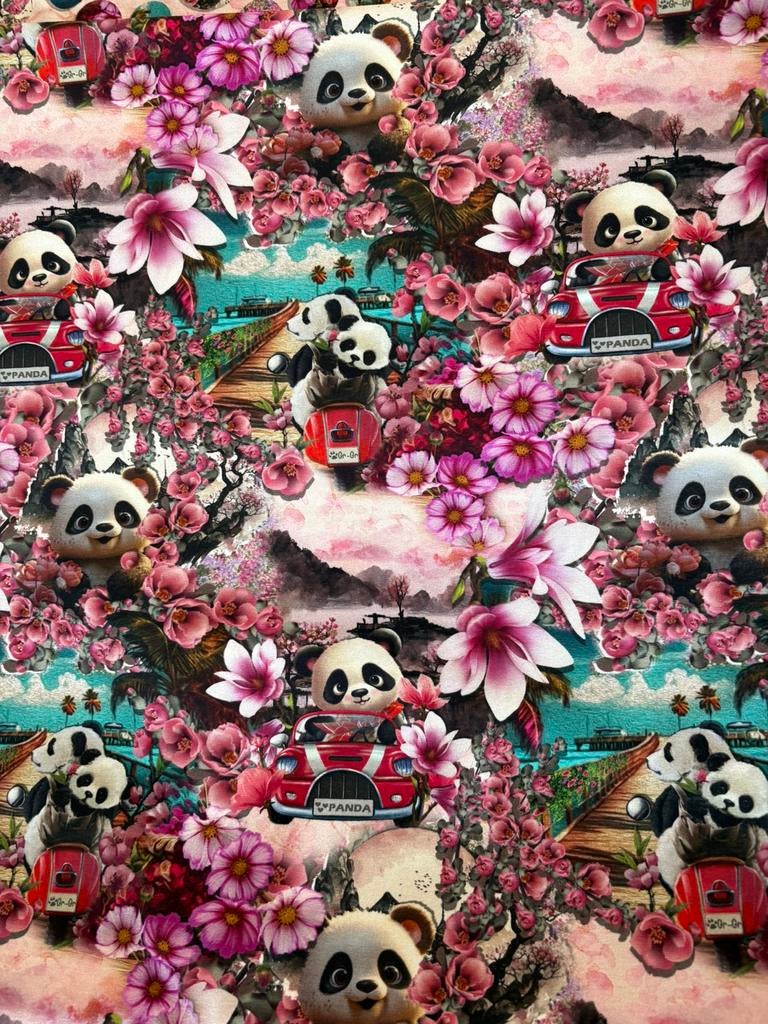 Tricot panda stof per meter, Hobby en Vrije tijd, Stoffen en Lappen, 120 cm of meer, Nieuw, Ophalen of Verzenden, Katoen