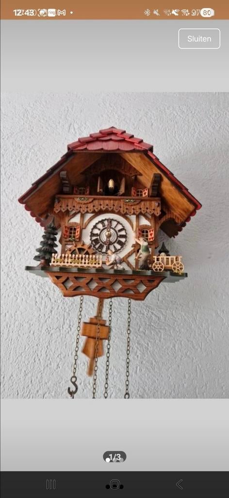 Klok hand gemaakt, Ophalen of Verzenden, Wandklok