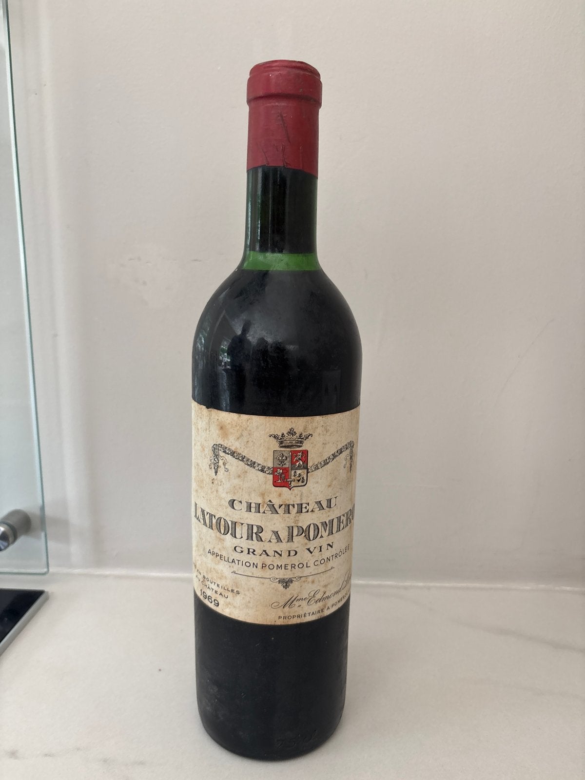 Château Latour à Pomerol Grand Vin 1969, Ophalen, Gebruikt, Frankrijk, Rode wijn