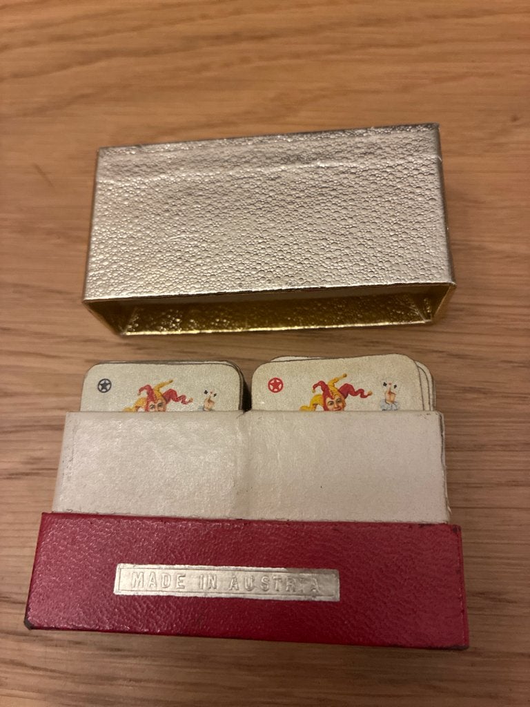 Vintage Piatnik Mini Patience 2 Kaartspellen met Etui, Verzenden, Gebruikt, Speelkaart(en)
