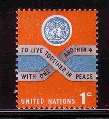 Verenigde Naties New York 1965 156 VN-embleem 1c, Postfris, Ophalen of Verzenden, Postfris, Noord-Amerika