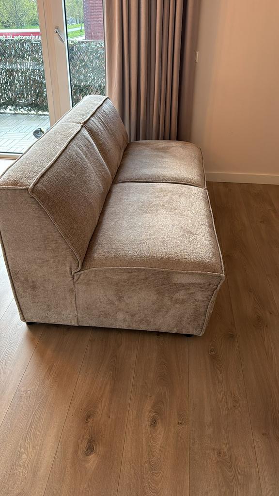 Beige bank, Ophalen, 150 tot 200 cm, Tweepersoons, 75 tot 100 cm