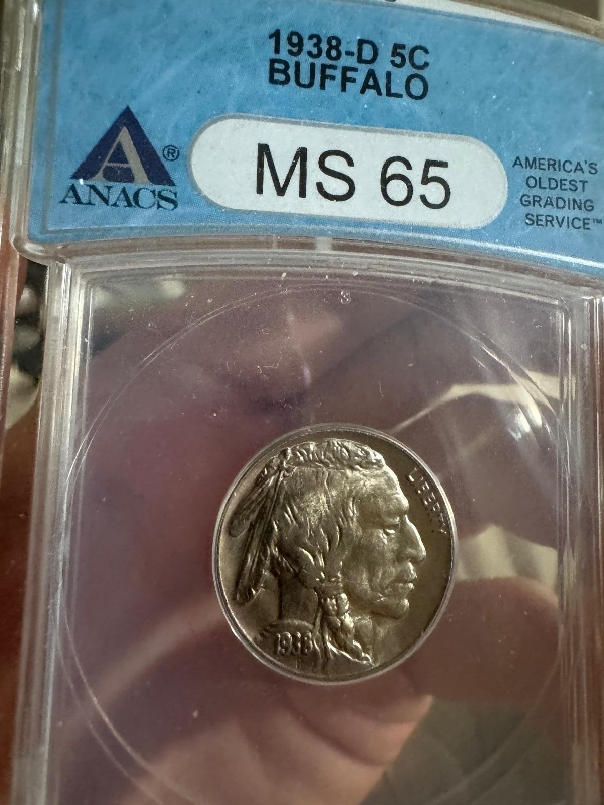 5 cents 1938 D buffelo ms 65, Postzegels en Munten, Munten | Amerika, Ophalen of Verzenden, Noord-Amerika
