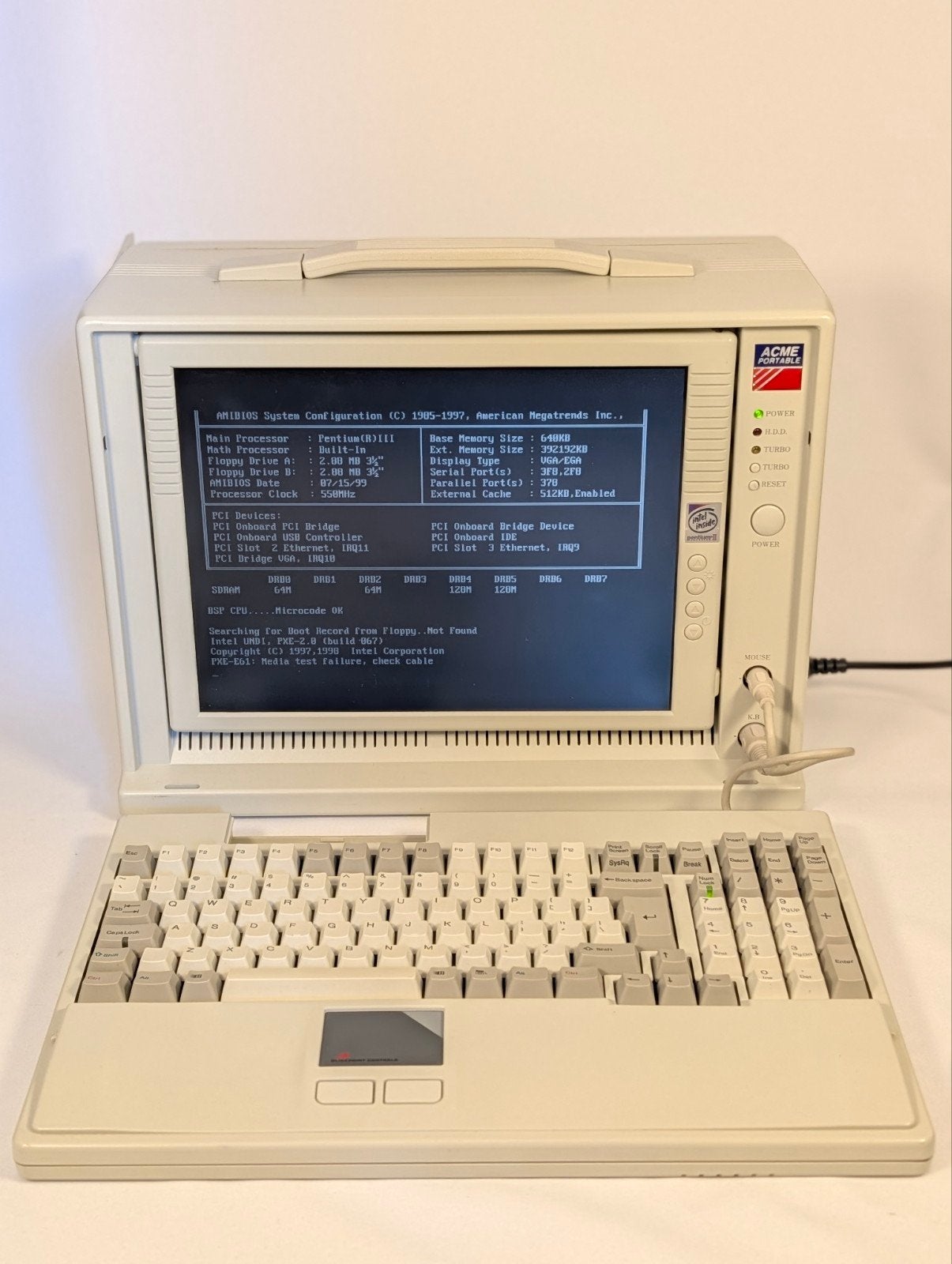 Acme Lunchbox Portable Computer P3-550 – Werkend Beeld + Tas, Ophalen, ., ., .
