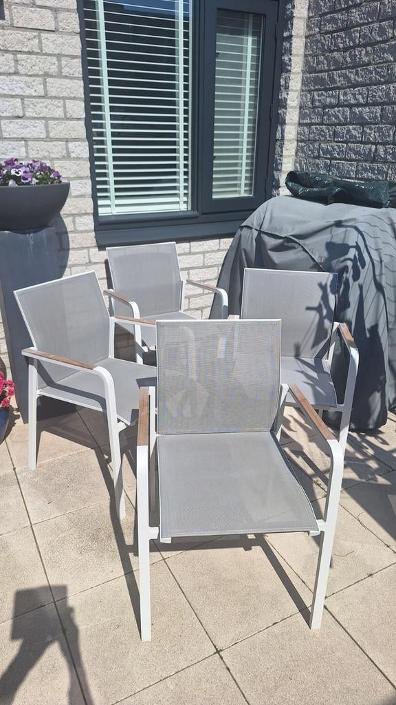 4 stapelbare tuinstoelen SUNS Tutti - zgan, Tuin en Terras, Tuinstoelen, Ophalen, Zo goed als nieuw