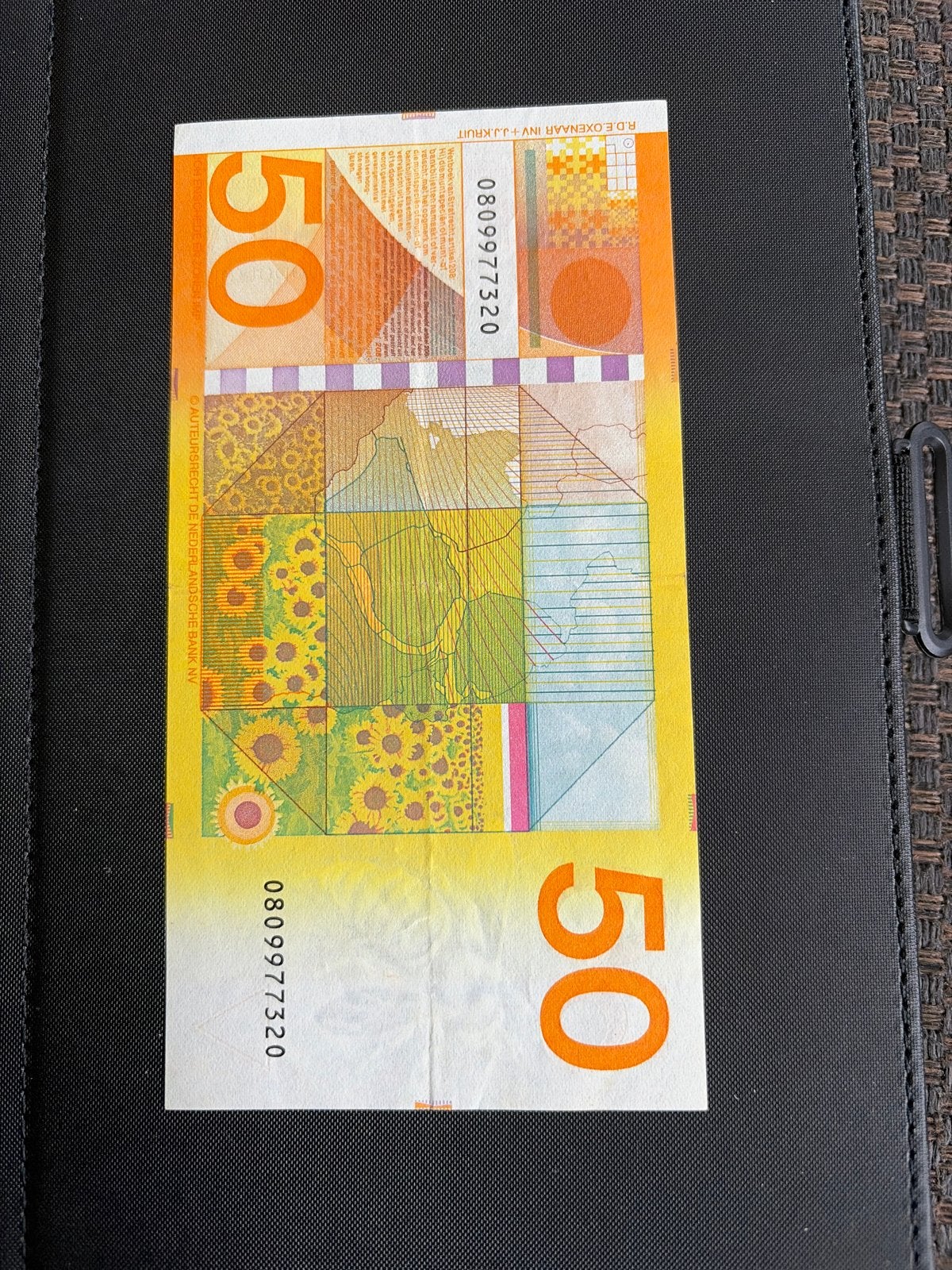 50 gulden biljet zonnebloem, Postzegels en Munten, Verzenden, 50 gulden, Los biljet