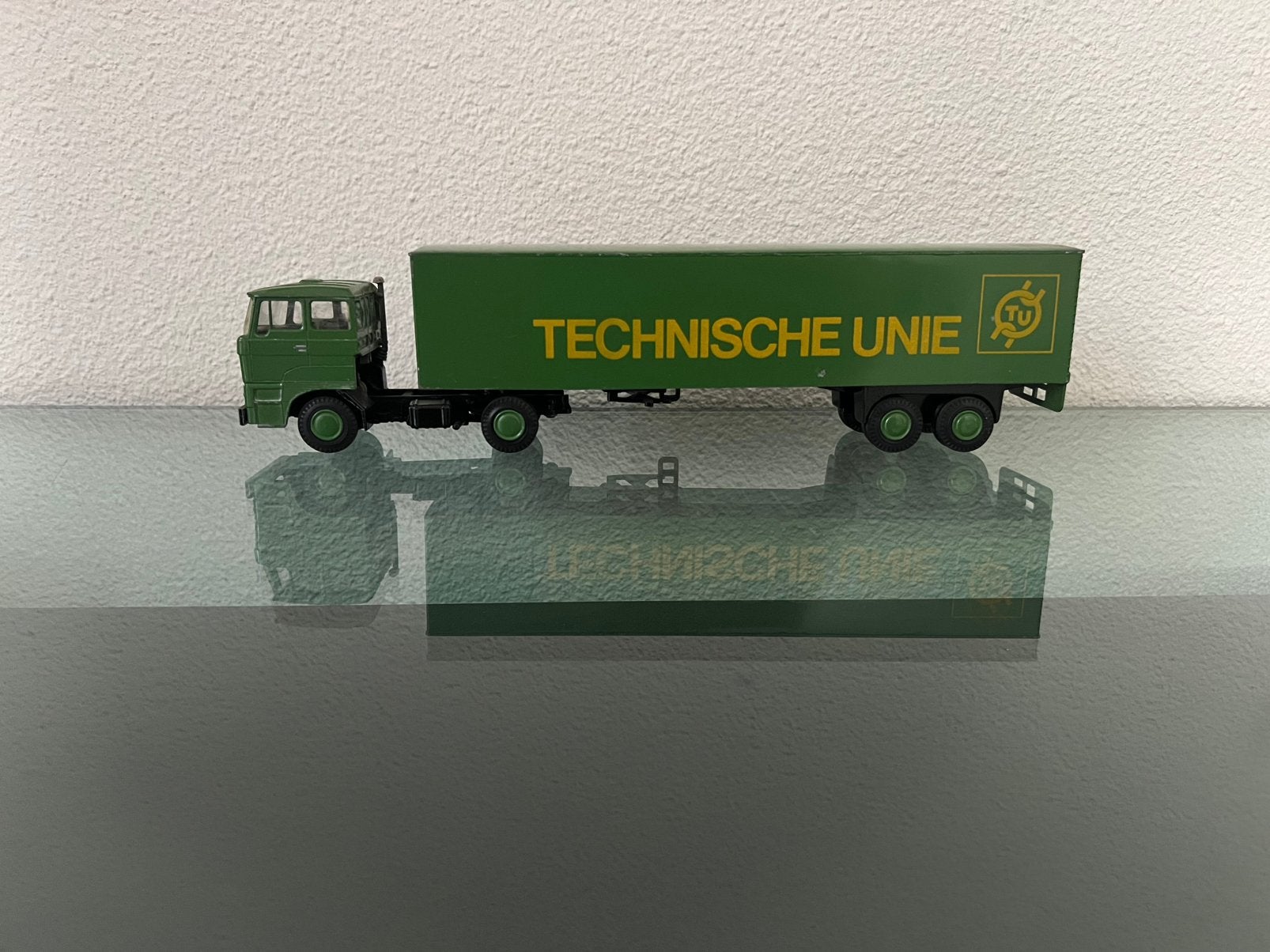Lion Car n36 groen daf Technische Unie, Hobby en Vrije tijd, Ophalen of Verzenden, Zo goed als nieuw, Bus of Vrachtwagen, Lion Toys