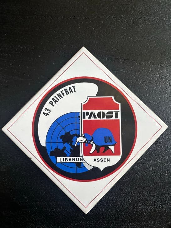 Wandtegel 43 Painfbat Chasse UNIFIL Libanon paost cie, Ophalen of Verzenden
