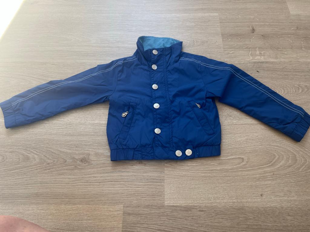 KIK*KID Blauwe Jas Maat 98.  Nu 5,-, Ophalen of Verzenden, Zo goed als nieuw, Jongen of Meisje, Jas