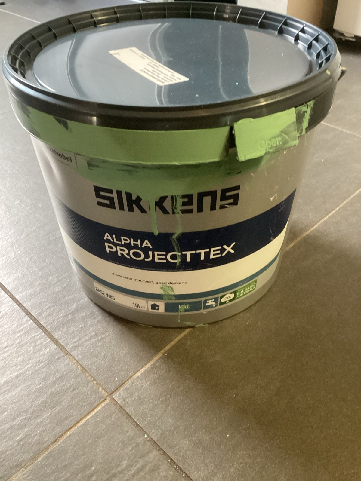 Sikkens Alpha Projecttex Muurverf - 5L kleur voltijm, Ophalen, 5 tot 10 liter, Groen, Verf