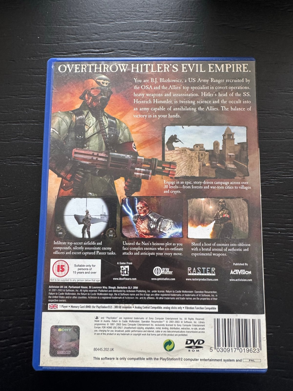 Return to Castle Wolfenstein: Operation Resurrection PS2, Spelcomputers en Games, Gebruikt, Shooter, 1 speler, Ophalen of Verzenden