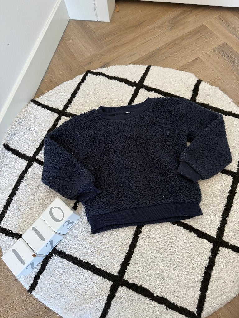 Heel goed navy blauw teddy Zeeman trui sweater 110 - 116, Zeeman, Jongen of Meisje, Trui of Vest, Ophalen of Verzenden