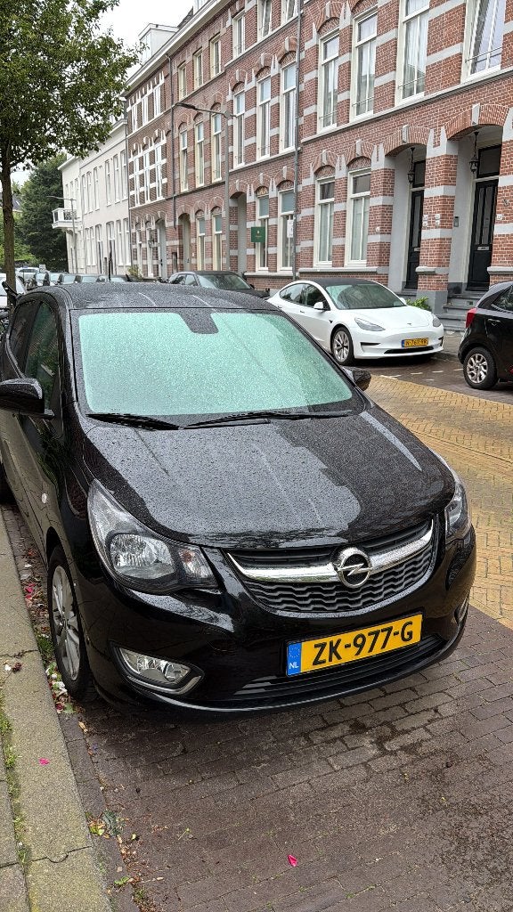 Opel Karl 1.0 Ecoflex S/S 75pk 2019 Zwart, Auto's, Voorwielaandrijving, Zwart, Zwart, Particulier