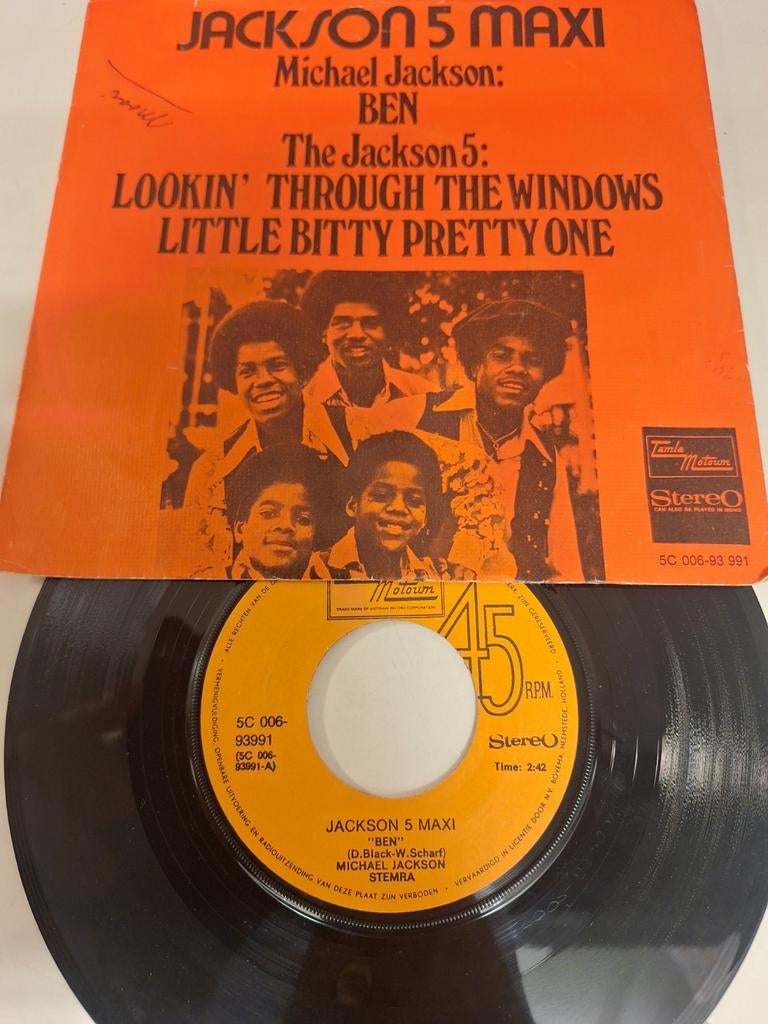 Jackson 5 MAXI/ Michael Jackson - Ben, 1972., Fotohoes, Verzenden, 7 inch