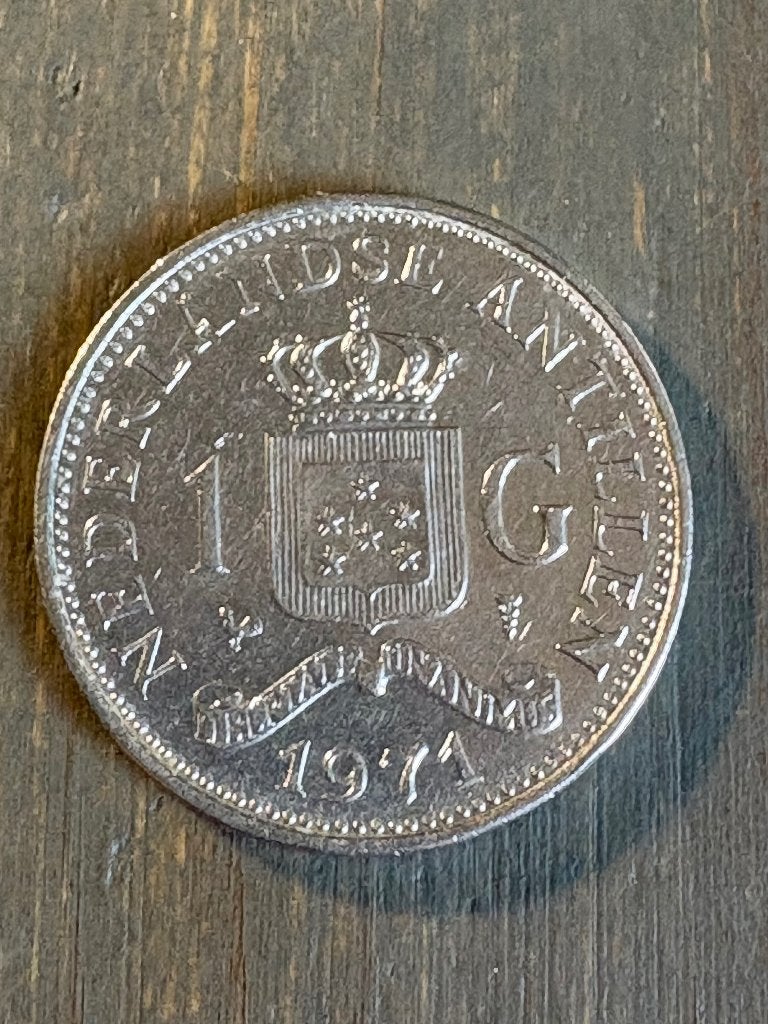1 Gulden 1971 nederlandse antillen, Ophalen of Verzenden, Koningin Juliana, 1 gulden, Losse munt