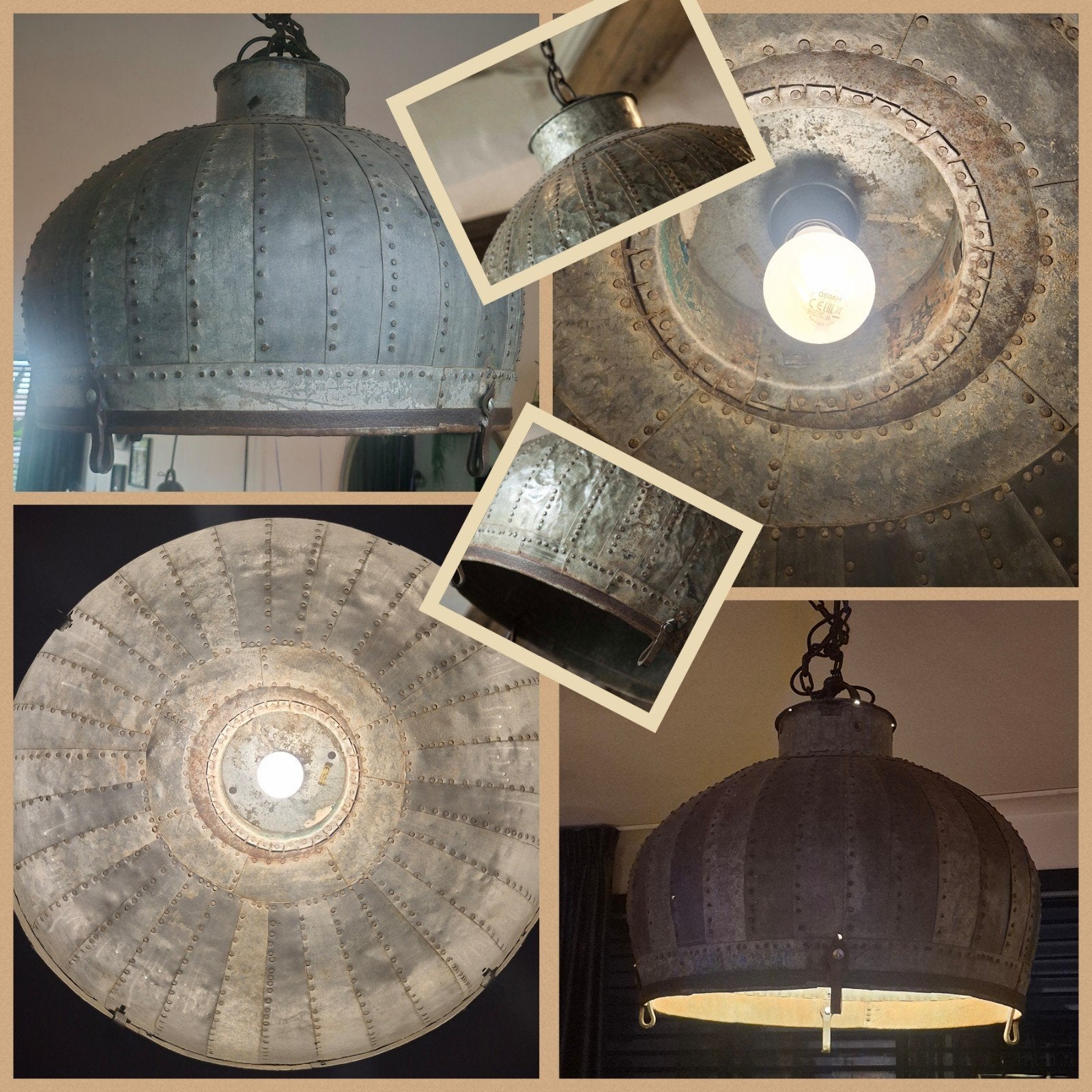 prachtige originele hanglamp uit India, Ophalen, Metaal