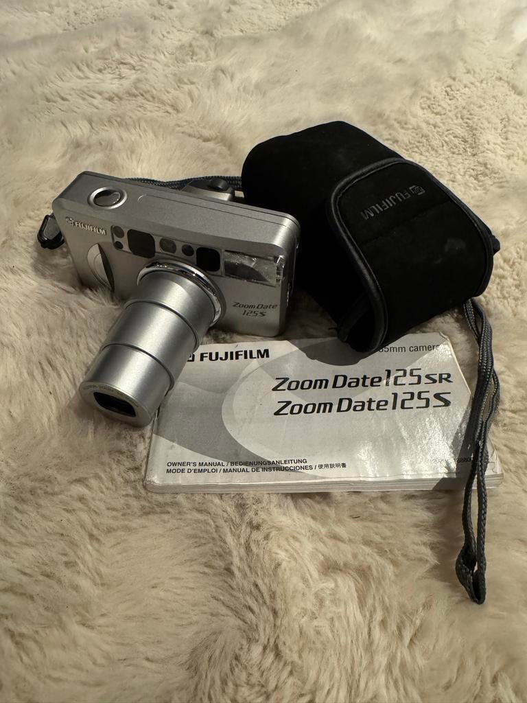 Fujifilm ZoomDate 125S (werkend) met accessoires, Audio, Tv en Foto, Fotocamera's Analoog, Ophalen of Verzenden, Gebruikt, Compact