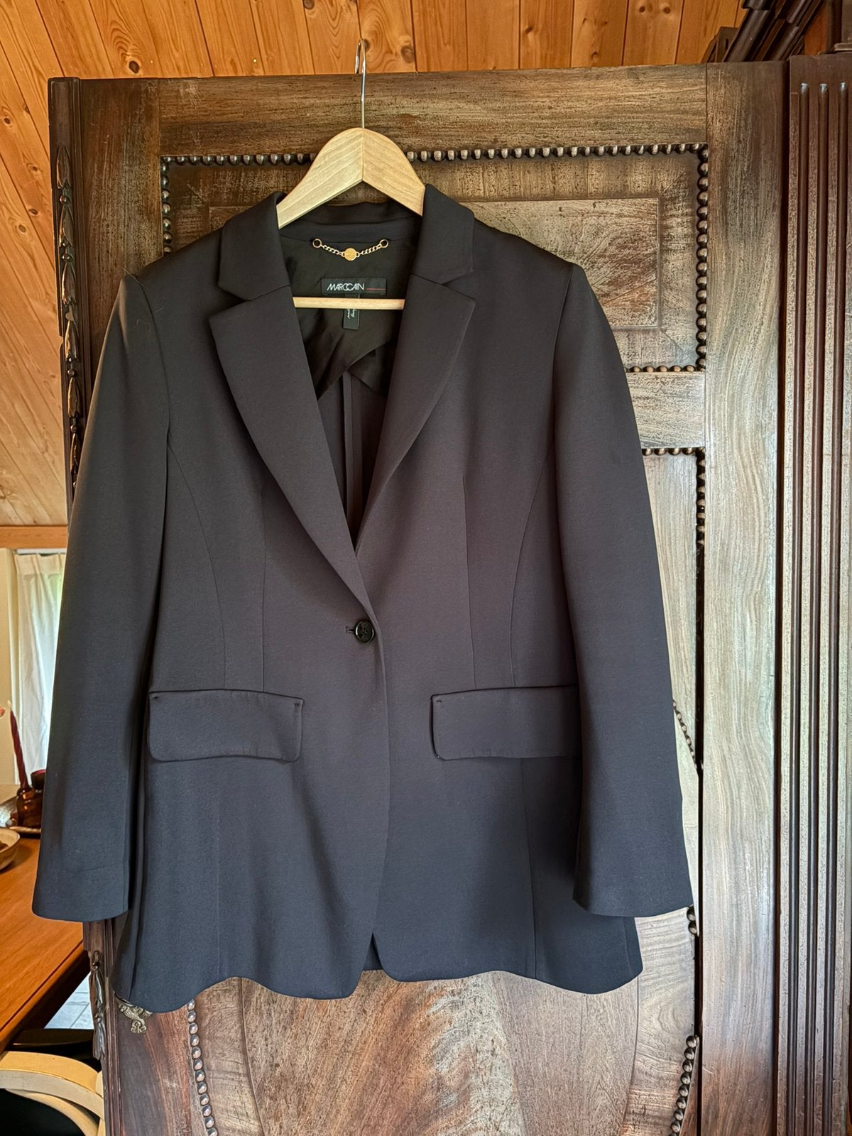 Zwarte blazer van Marccain, Kleding | Dames, Maat 38/40 (M), Verzenden, Zwart, Zo goed als nieuw