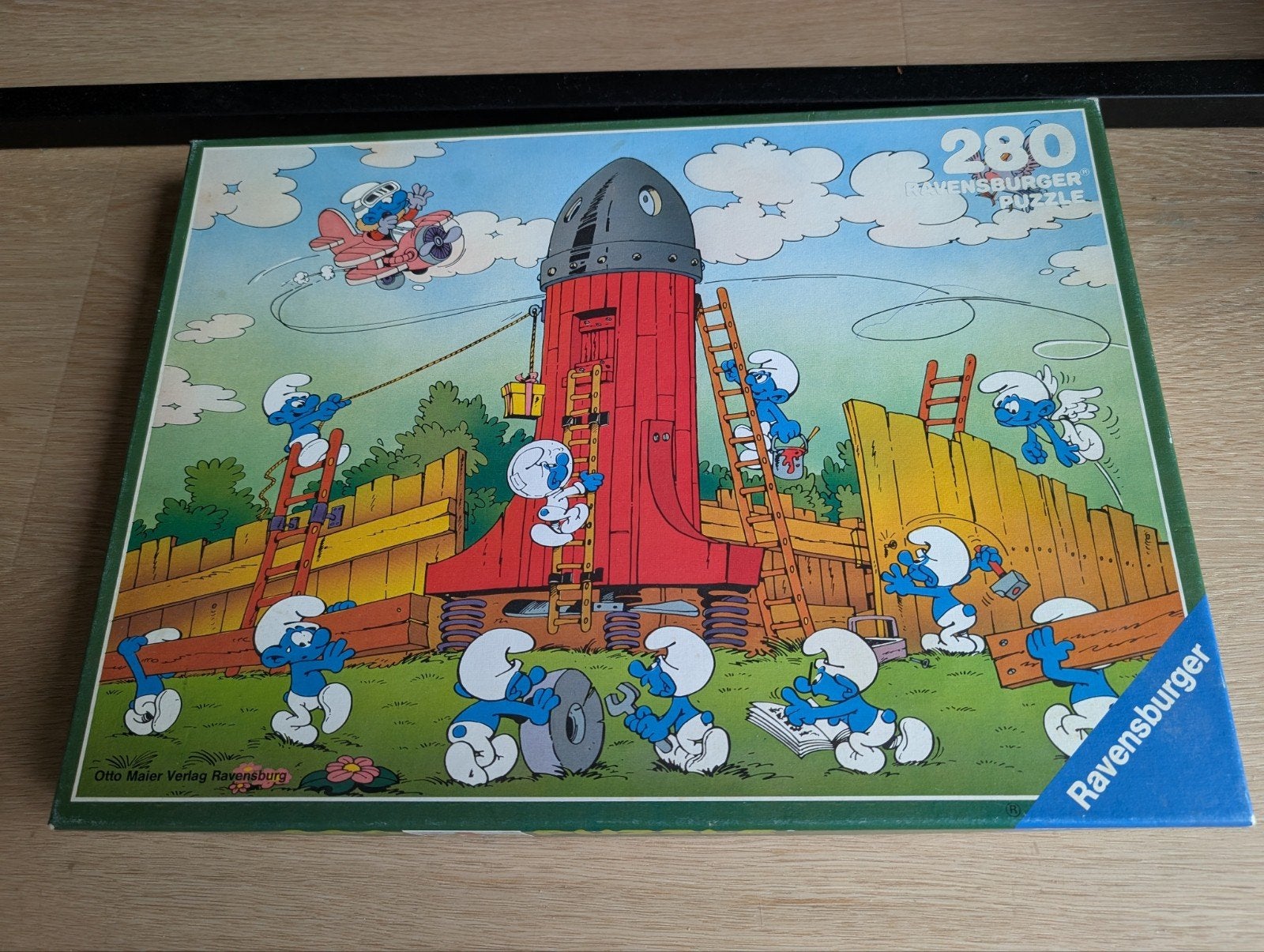 Vintage Smurfen Puzzel Ravensburger 280 Stukjes Compleet, Ophalen of Verzenden, Gebruikt