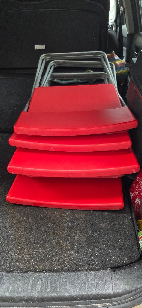 Klapstoelen, Ophalen, Kunststof, Gebruikt, Zwart