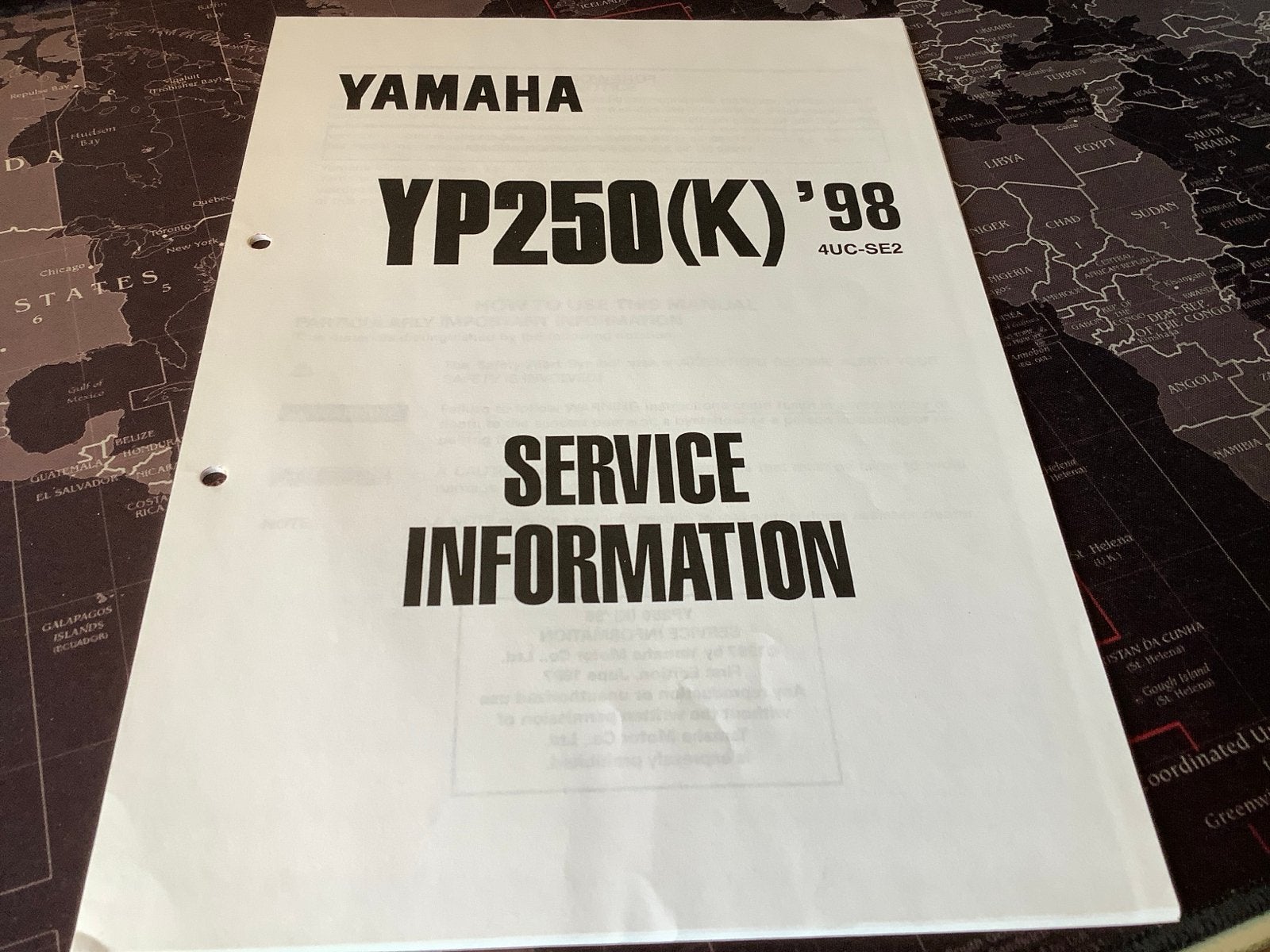 Yamaha YP250(K) '98 Service Informatie Handleiding.  (5), Verzenden, Yamaha