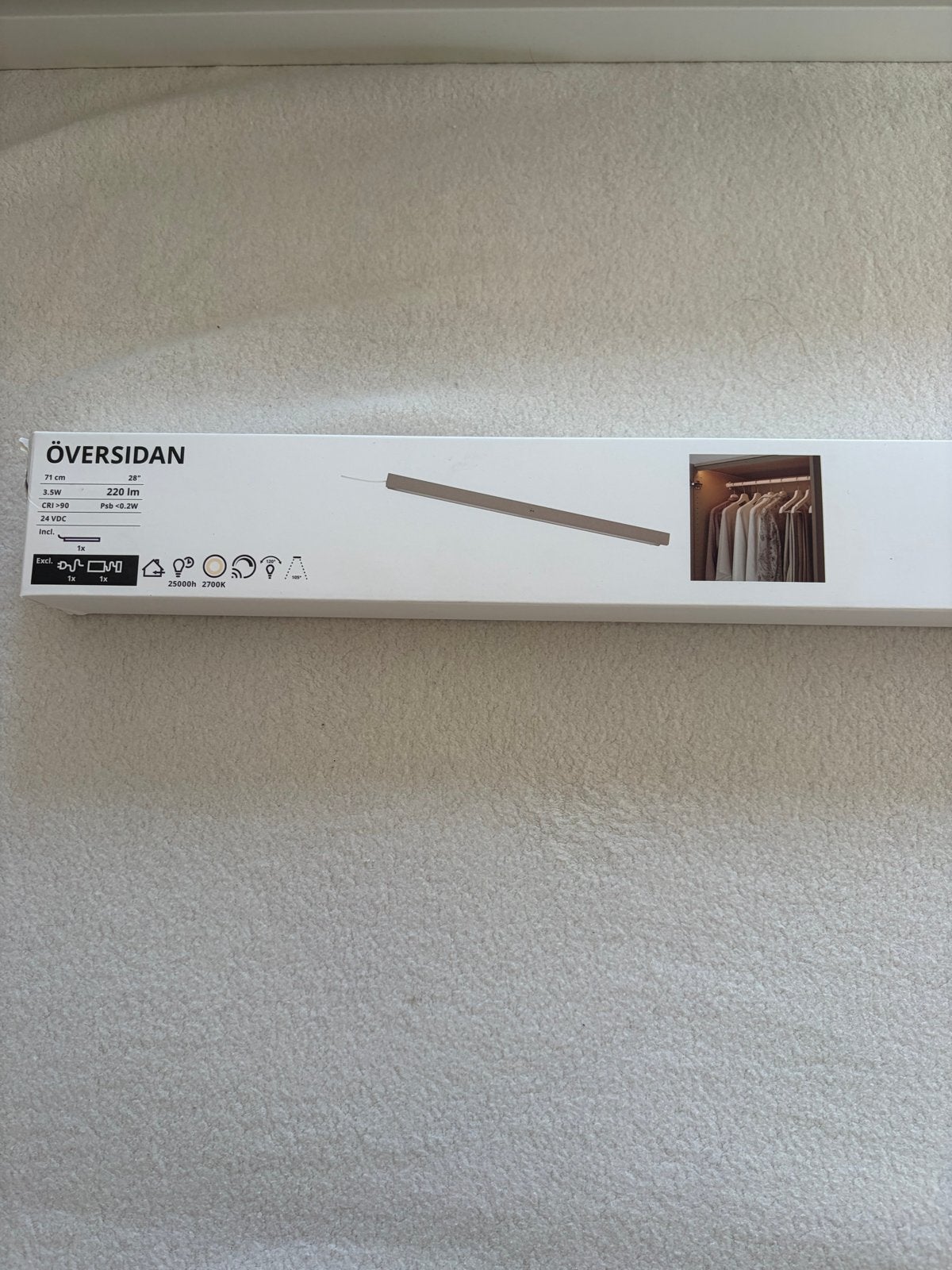 IKEA ÖVERSIDAN LED verlichting voor PAX kast (nieuw), Wit, Nieuw, IKEA, Ophalen