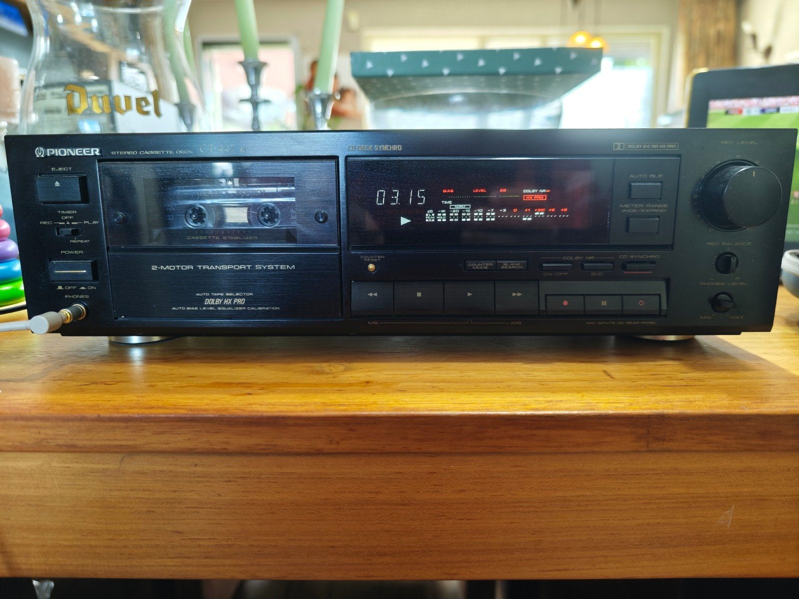 Pioneer CT-447 Dolby HX PRO cassettedeck, Ophalen of Verzenden, Overige merken, Tiptoetsen