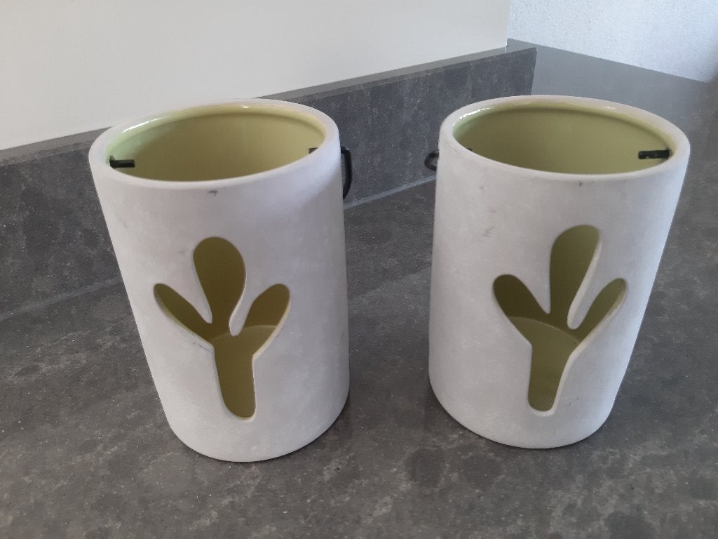 2 stenen windlichten, Ophalen, Zo goed als nieuw, Steen/keramiek, Windlicht