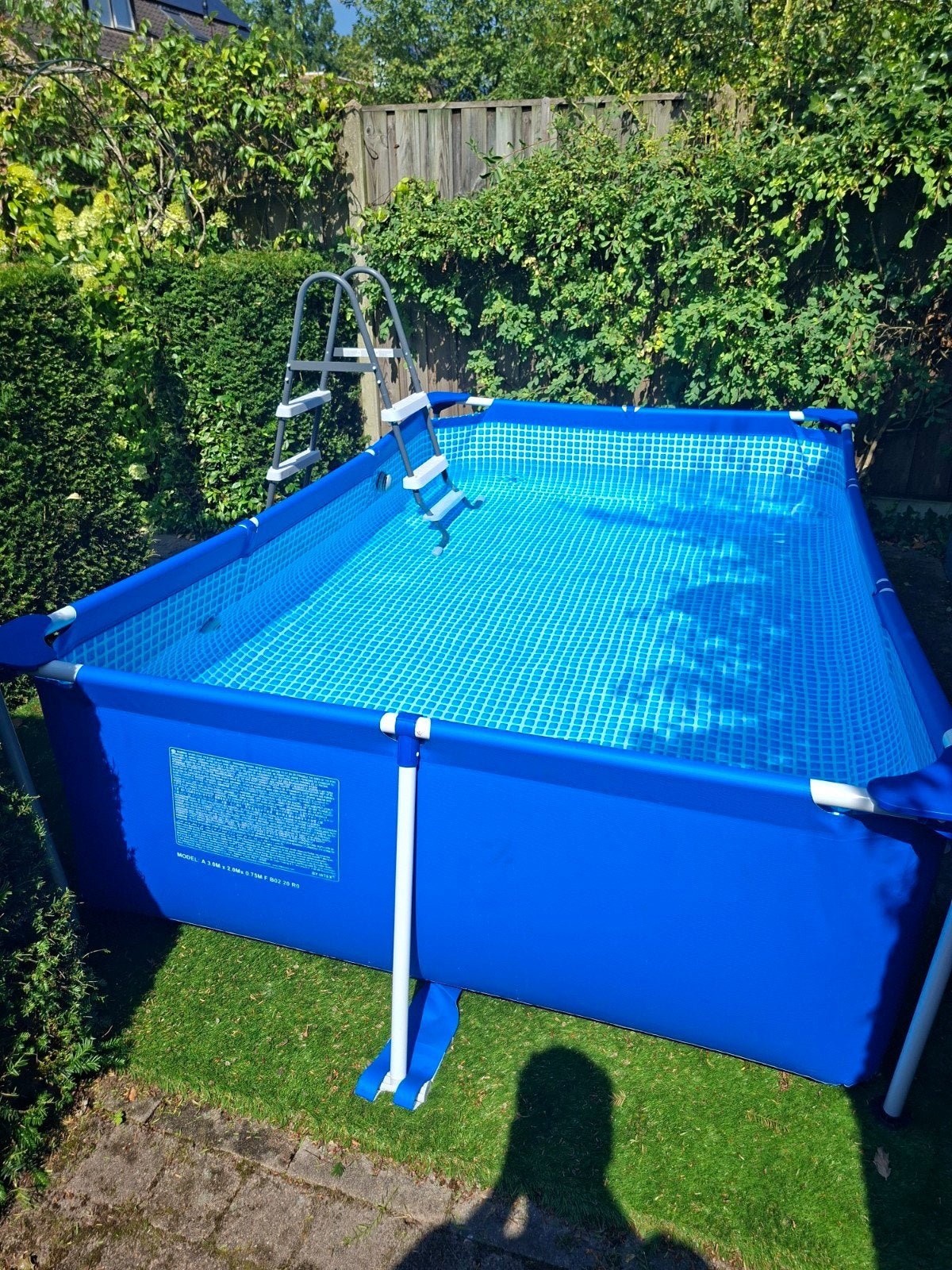 Intex Frame Zwembad van 3 m. lang, 2 m. breed en 75 cm. diep, Ophalen, Zo goed als nieuw, Rechthoekig, Opzetzwembad