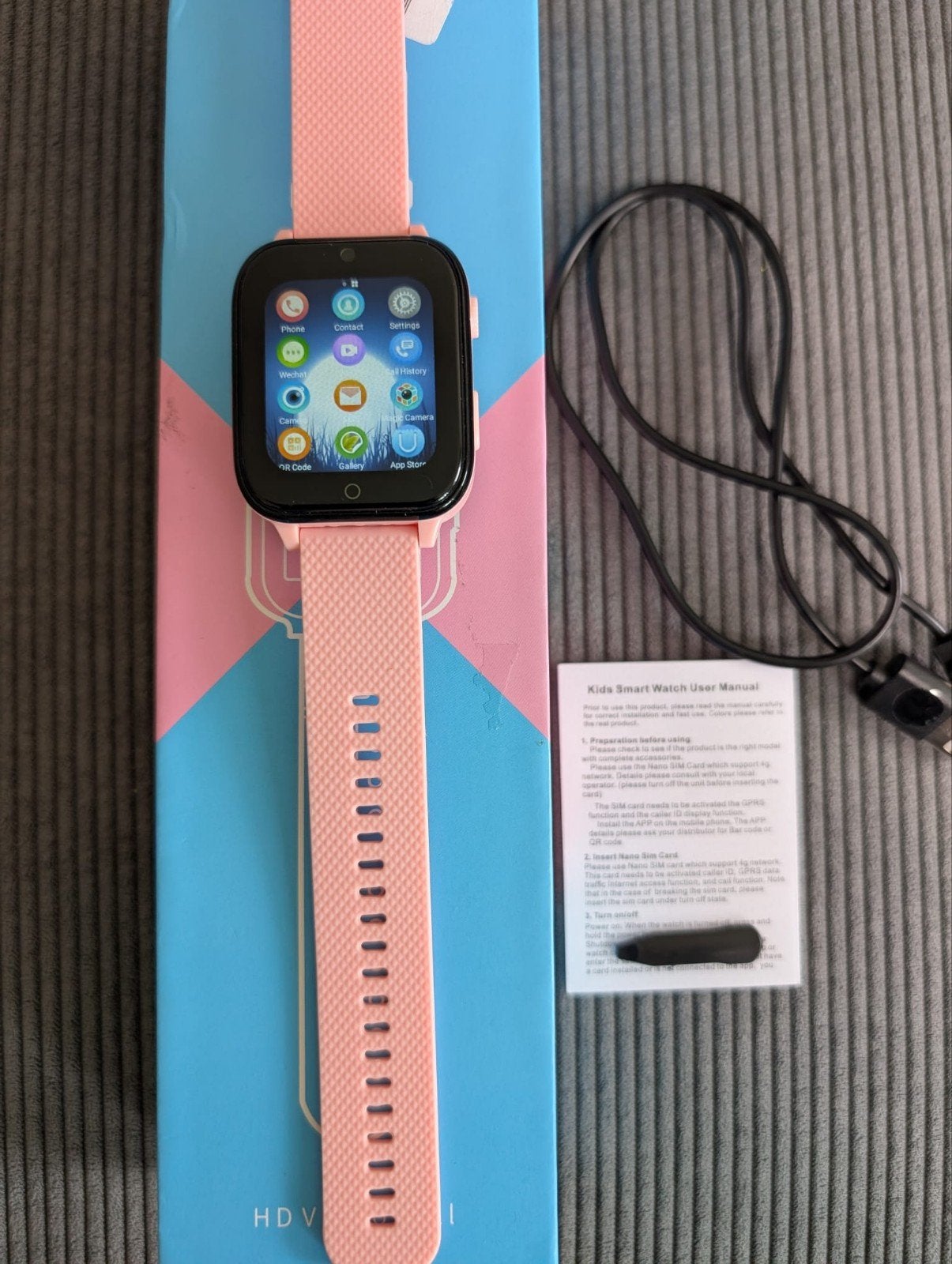 VOSPO Kinder Smartwatch GPS en 4G - Roze, VOSPO, Ophalen of Verzenden, Zo goed als nieuw, GPS
