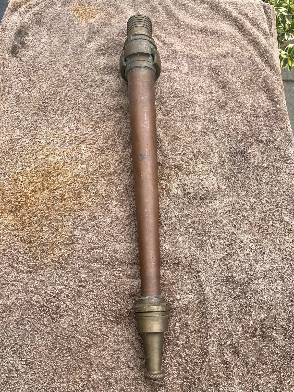 Vintage Koperen Straalpijp - Brandweer Decoratie, Ophalen, Koper