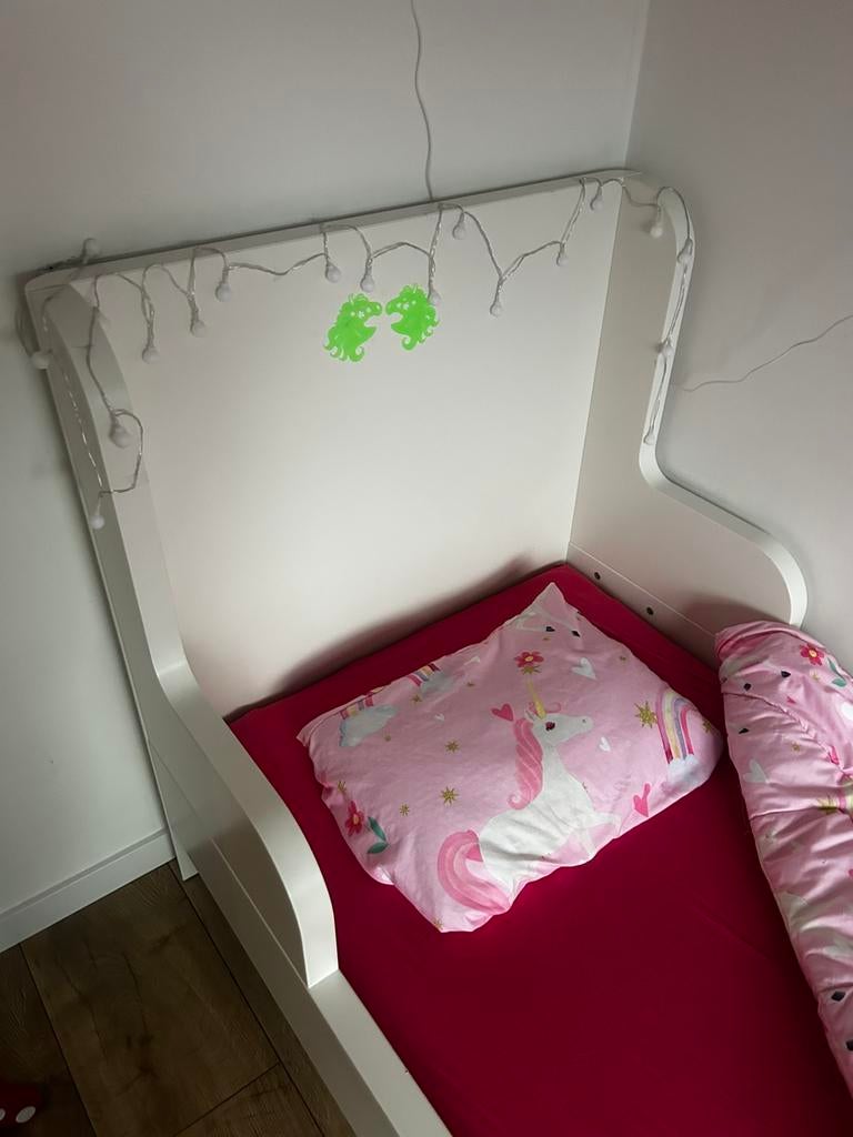 Meegroei peuter / kleuter  bed Ikea 80 bij 200, 70 tot 85 cm, Ophalen of Verzenden, Zo goed als nieuw, Matras