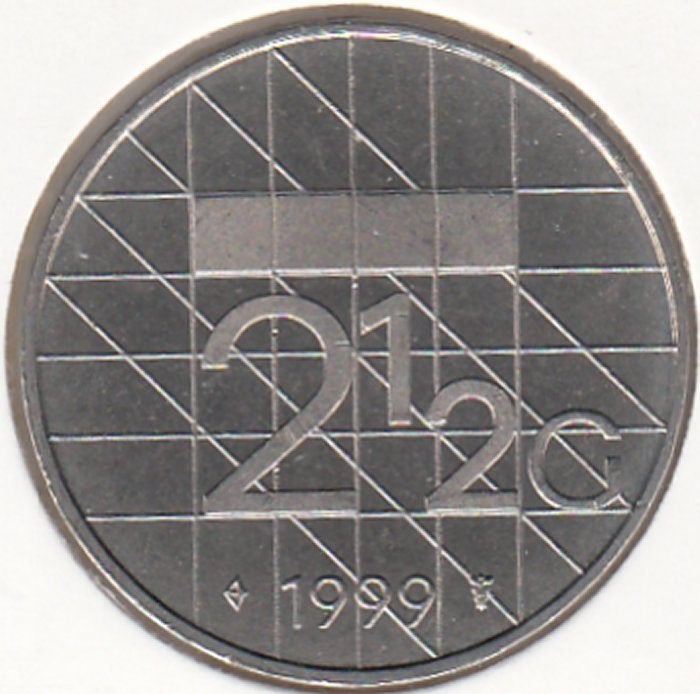 Nederland Rijksdaalder 1999 Beatrix UNC in munthouder, Ophalen of Verzenden, Koningin Beatrix, 2½ gulden, Losse munt