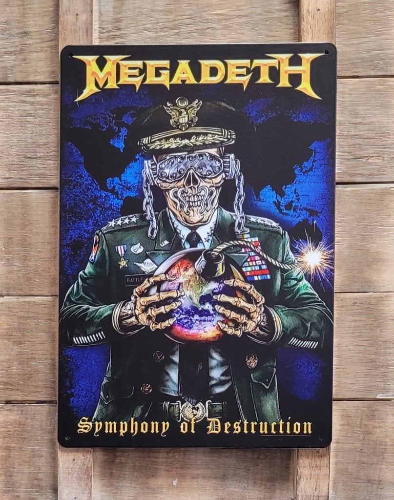 Megadeth Symphony of Destruction reclamebord van metaal deco, Info@deconoord.nl, Deco Noord, Nieuw, Ophalen of Verzenden