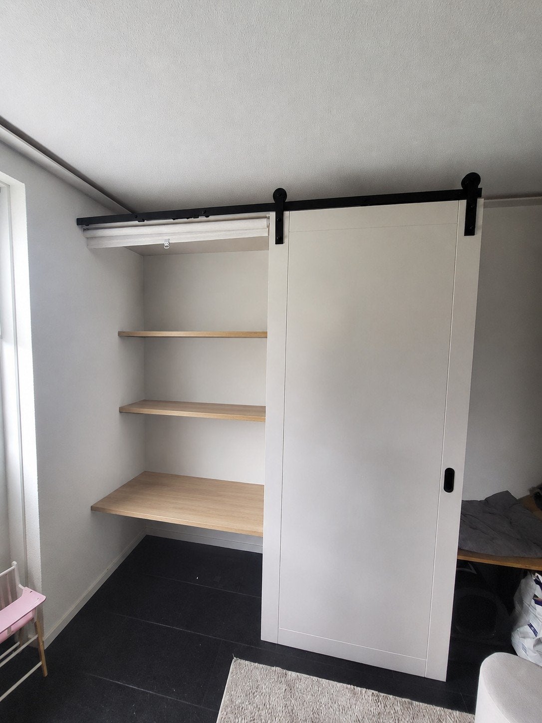 Kast met schuifdeur en legplanken, Ophalen, 50 tot 75 cm, 200 cm of meer, 200 cm of meer