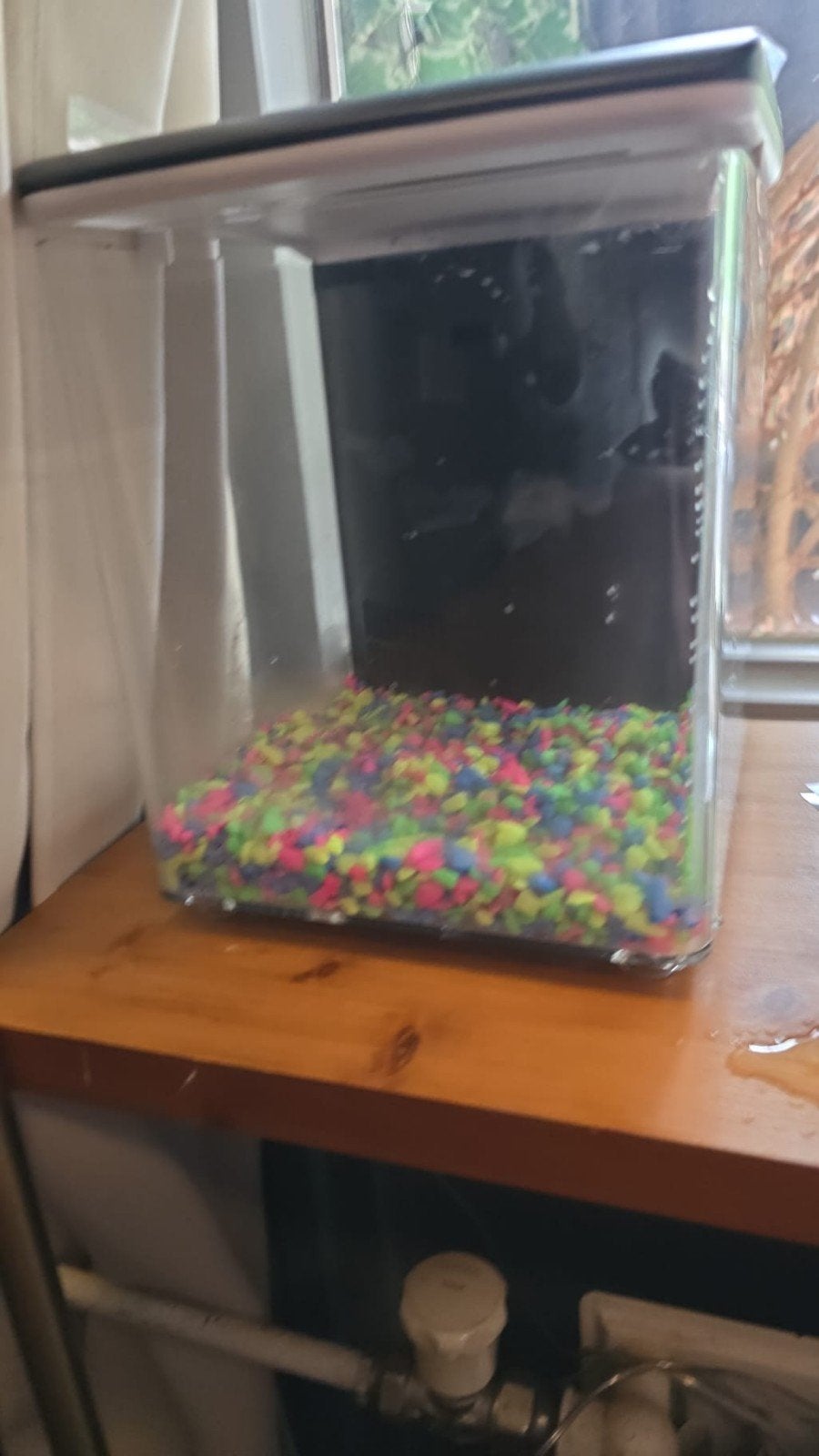 aquaruim 8liter met siersteentjes verwarmingelement en pomp, Ophalen of Verzenden, Inclusief deksel, Zo goed als nieuw, Decoratie